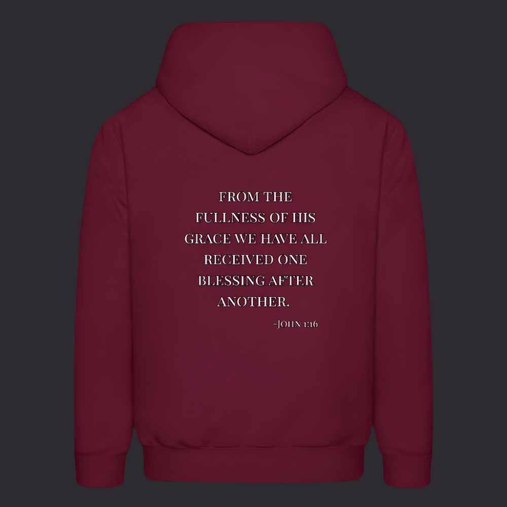 'Fullness of his Grace' Burgundy Hoodie Thrive Collection - burgundy