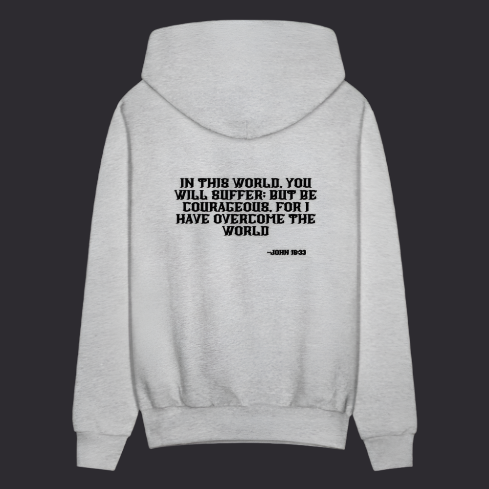 'Be Courageous' Classic Gray Hoodie Survive Collection - heather gray