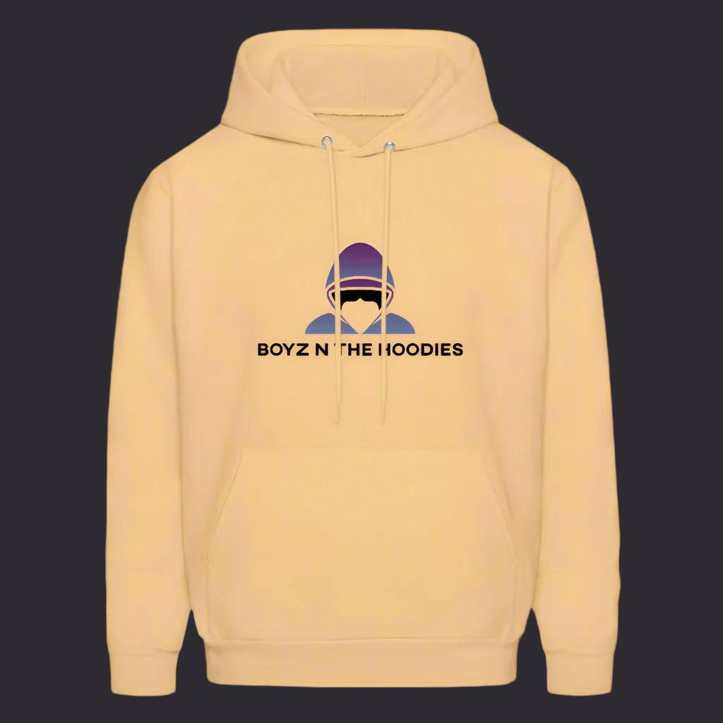 Boyz N The Hoodies Classic Design Light Gold Hoodies (Front only) - light gold 