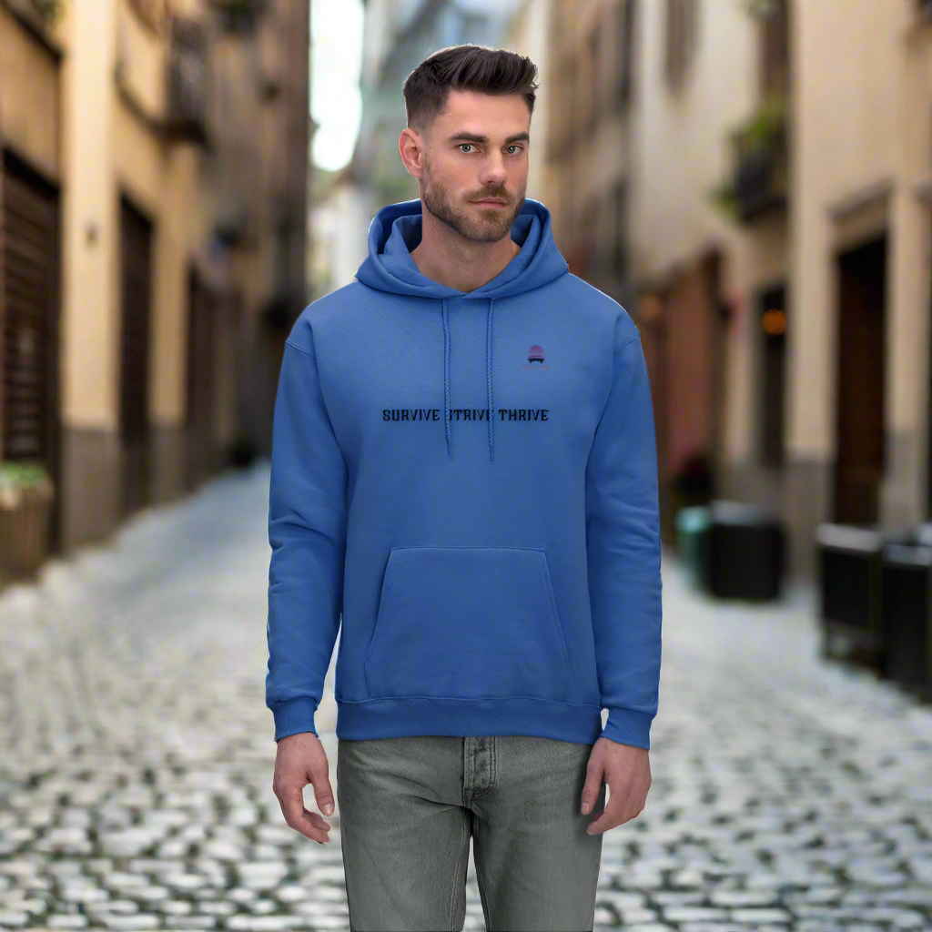 Boyz N The Hoodies Motto Royal Blue Hoodie Classic Design - royal blue