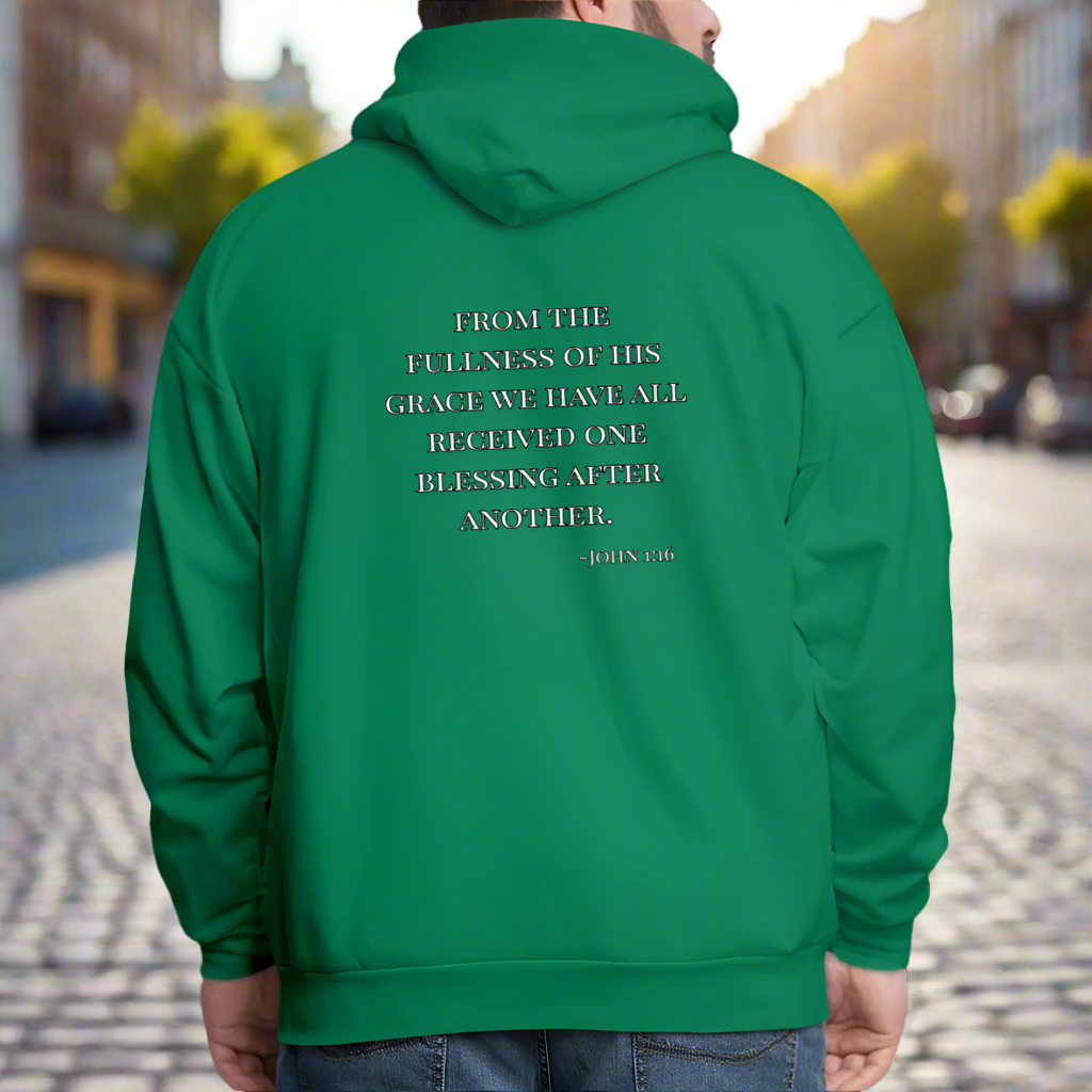 'Fullness of his Grace' Kelly Green Hoodie Thrive Collection - kelly green