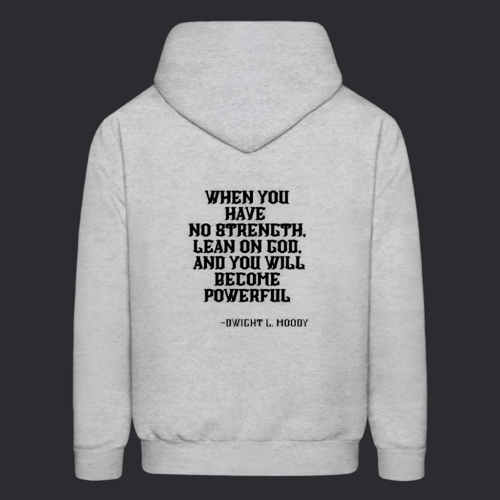 'Lean on God' Classic Gray Hoodies Survive Collection - heather gray