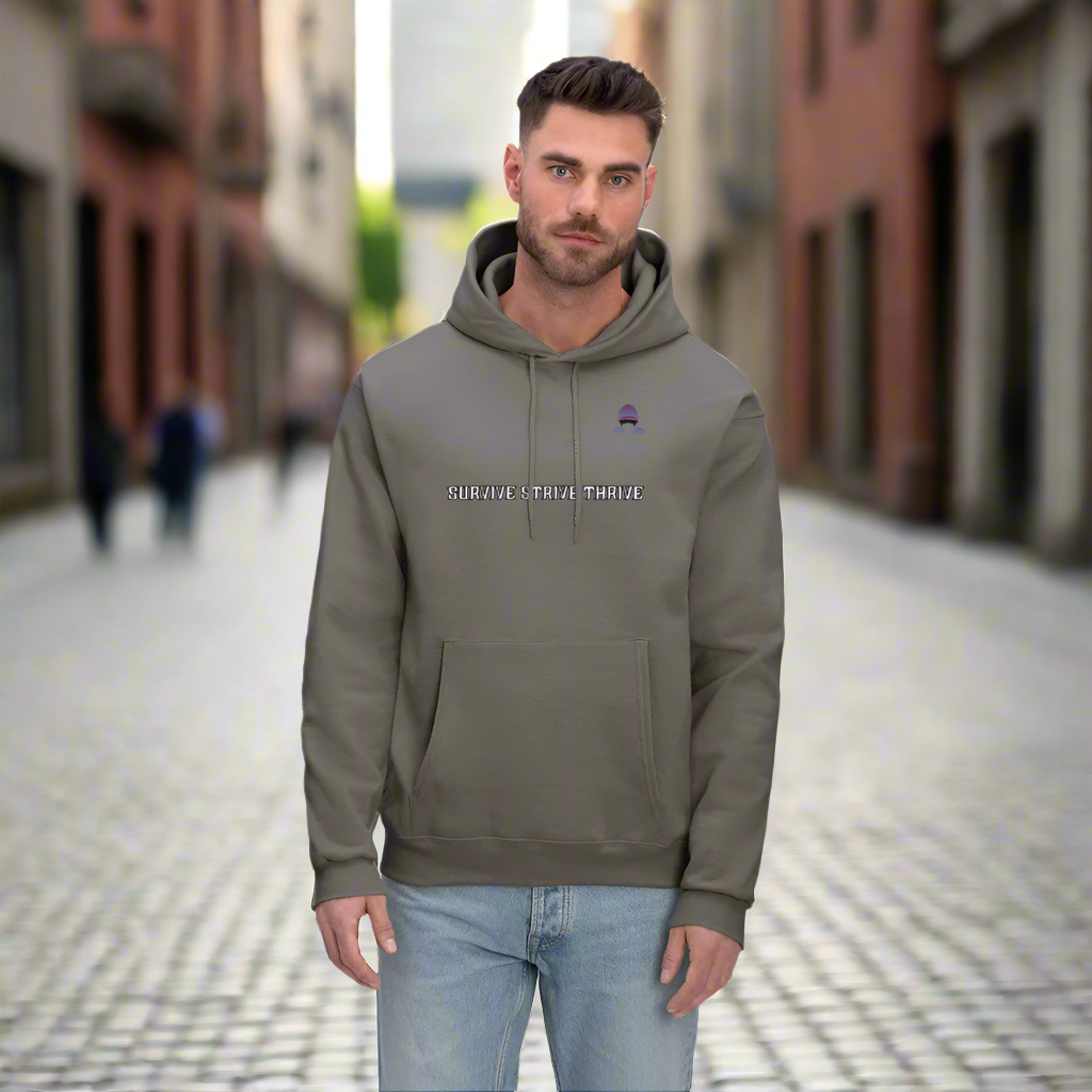 Boyz N The Hoodies Motto Asphalt Gray Hoodie Classic Design - asphalt gray