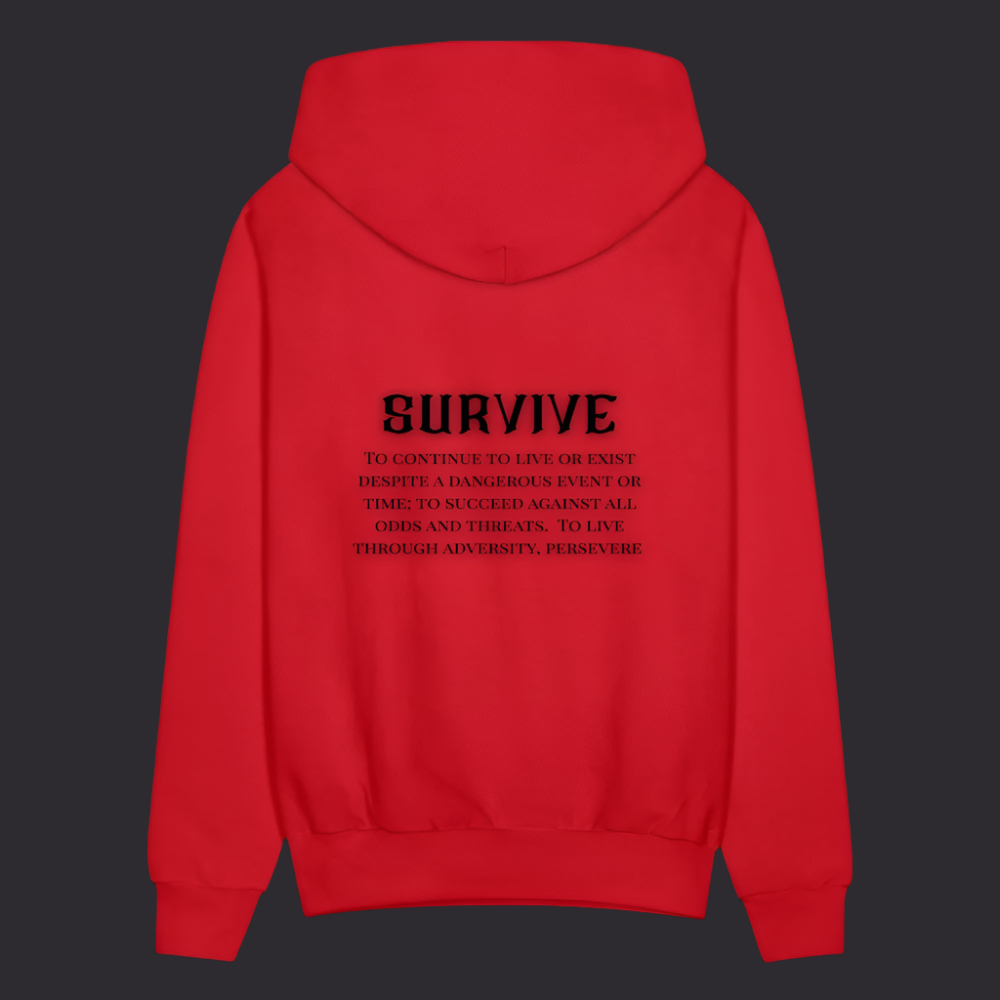 Boyz N The Hoodies Red Survive Hoodie - red