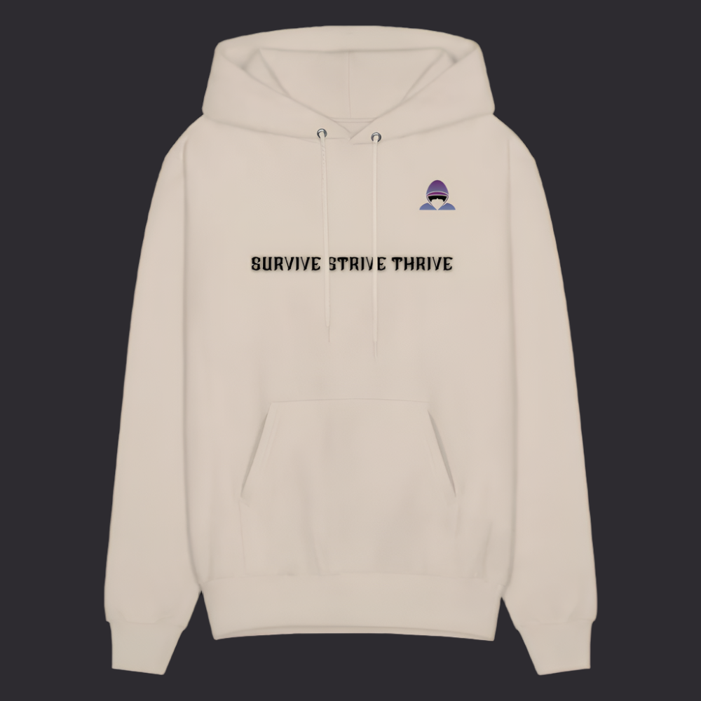 Boyz N The Hoodies Motto Sand Color Hoodie with Classic Design - Sand
