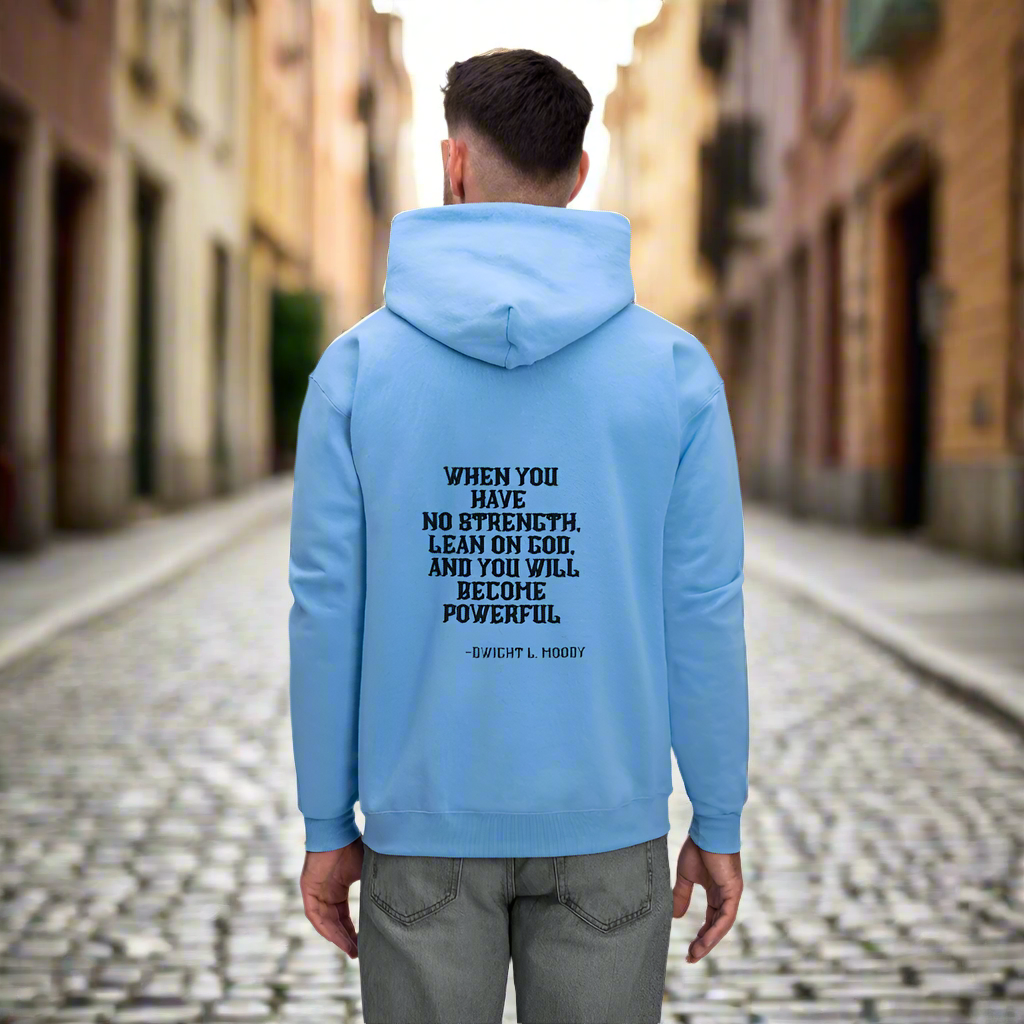'Lean on God' Carolina Blue Hoodies Survive Collection - carolina blue
