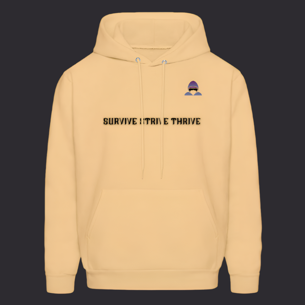 Boyz N The Hoodies Motto Light Gold Hoodie with Classic Design - light gold 