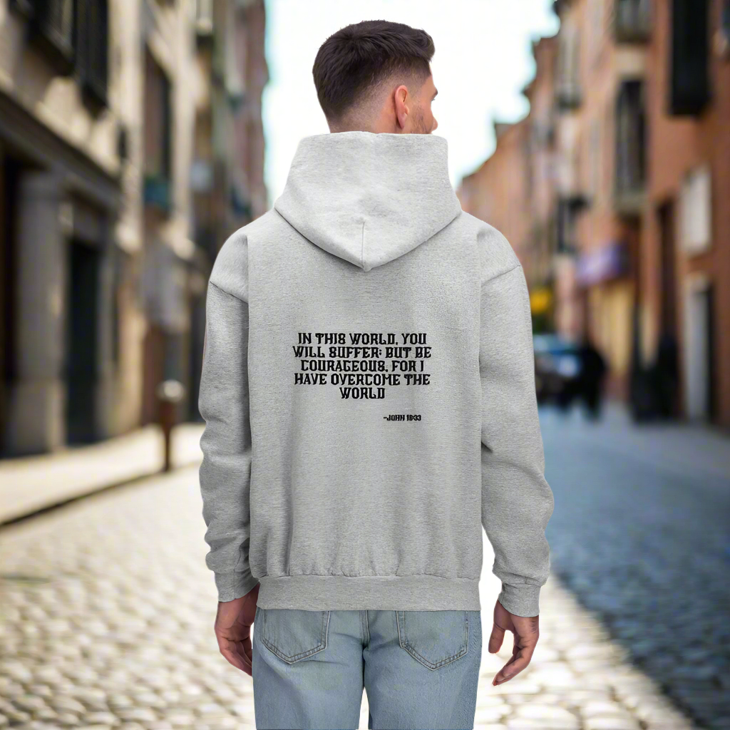 'Be Courageous' Classic Gray Hoodie Survive Collection - heather gray