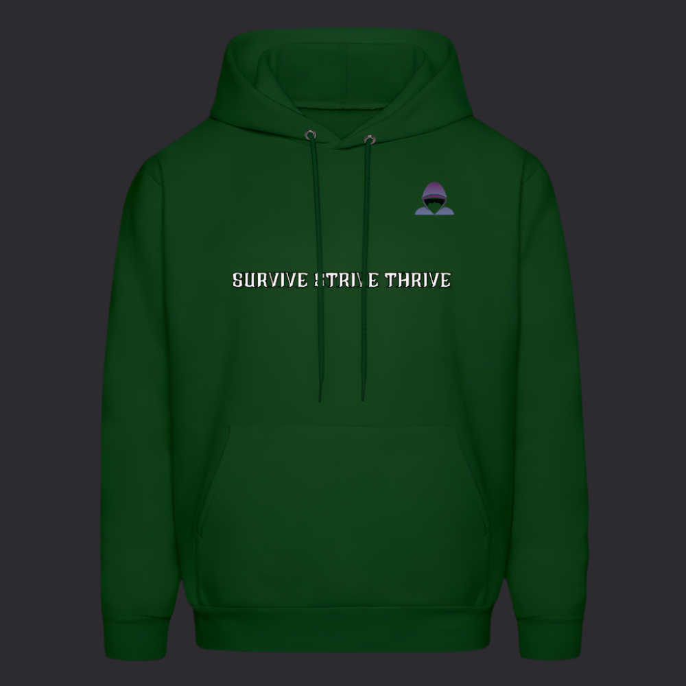 Boyz N The Hoodies Motto Forest Green Hoodie Classic Design - forest green