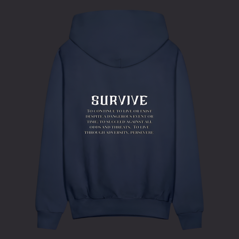 Boyz N The Hoodies Navy Blue Survive Hoodie - navy