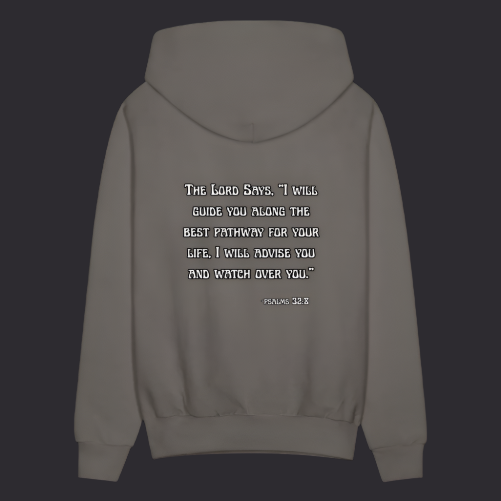 'I will guide you' Asphalt Gray Hoodie Thrive Collection - asphalt gray