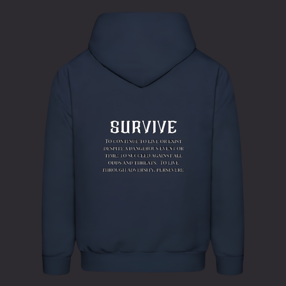 Boyz N The Hoodies Navy Blue Survive Hoodie - navy