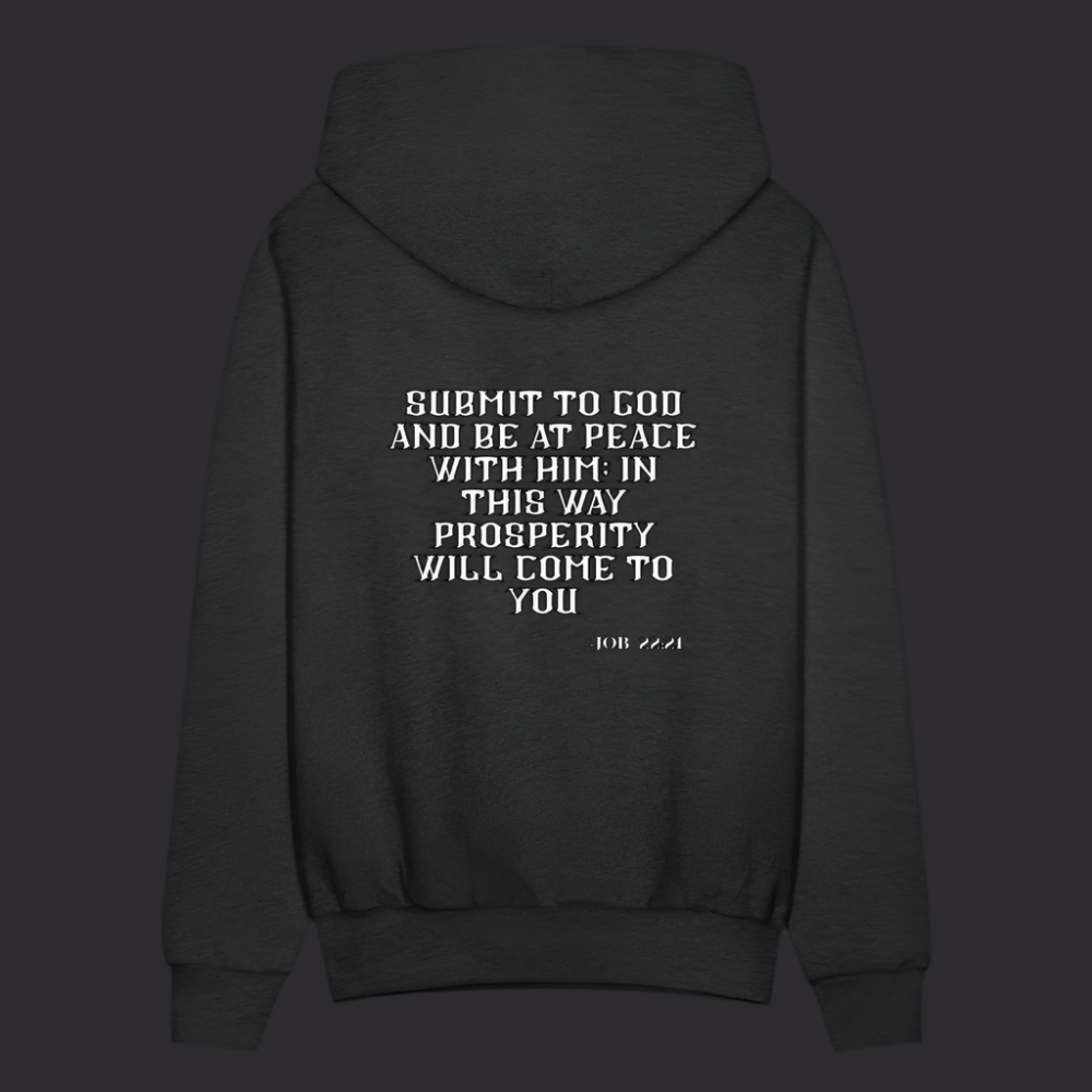 'Submit to God' Charcoal Gray Hoodie Strive Collection - charcoal grey