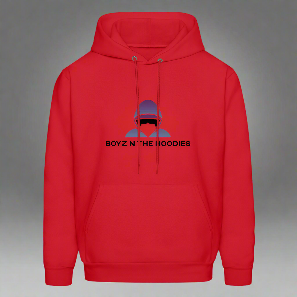 Boyz N The Hoodies Classic Design Red Hoodies (Front only) - red