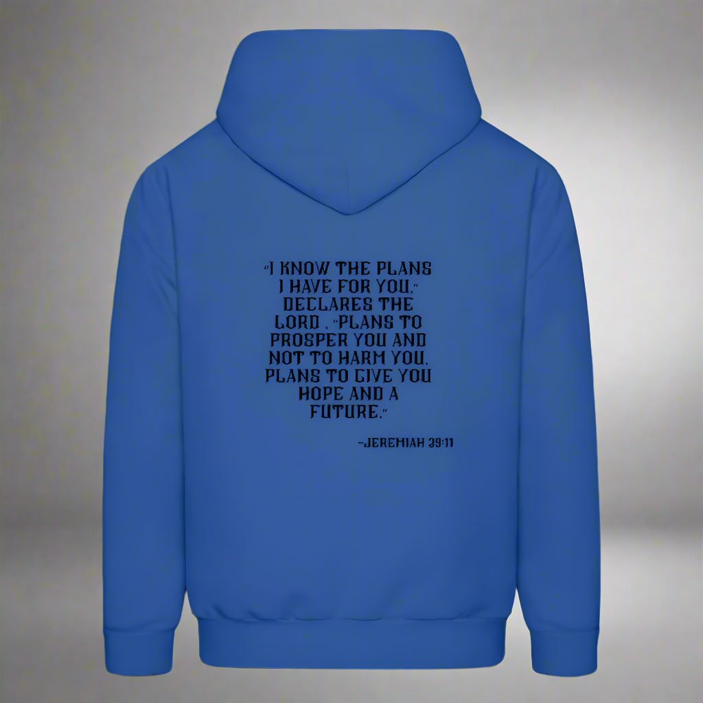 'I know the plans' Royal Blue Hoodie Thrive Collection - royal blue