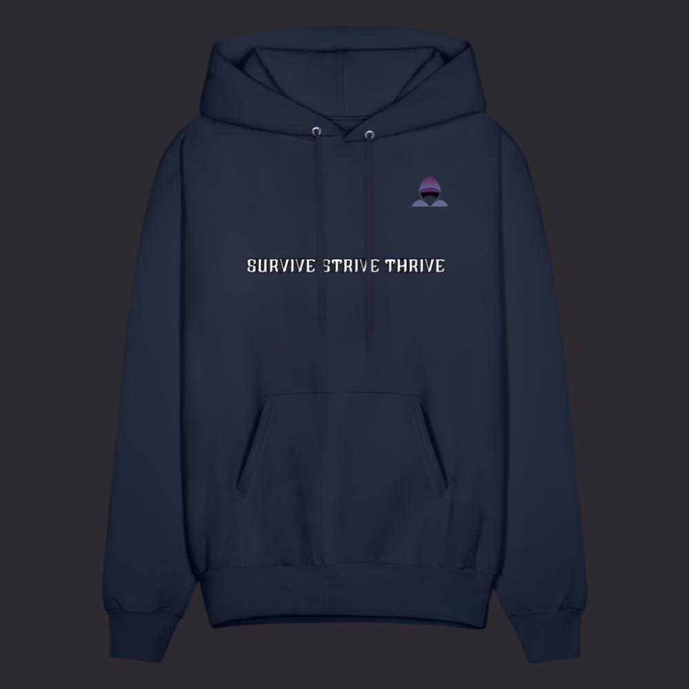 Navy Boyz N The Hoodies Motto Navy Blue Hoodie Classic Design - navy