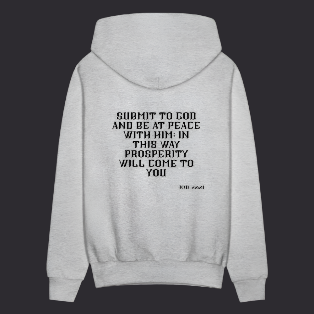 'Submit to God' Classic Gray Hoodie Strive Collection - heather gray