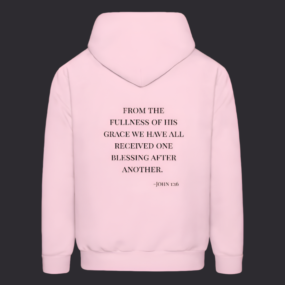 'Fullness of his Grace' Pink Hoodie Thrive Collection - pale pink