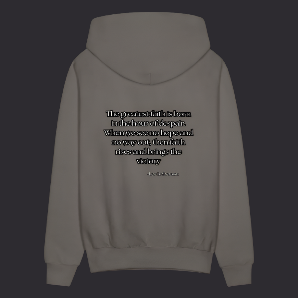 'The Greatest Faith' Asphalt Gray Hoodie Survive Collection - asphalt gray