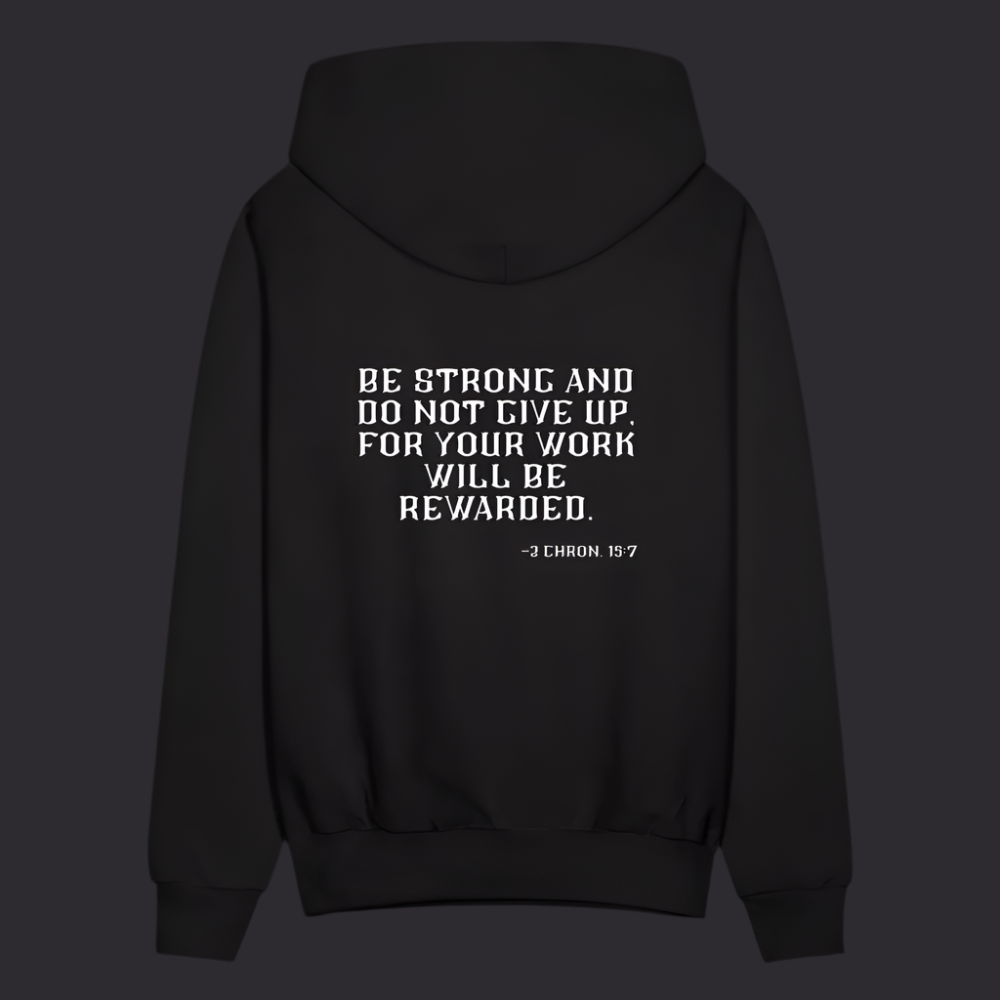 'Be Strong' Classic Black Hoodie Survive Collection - black