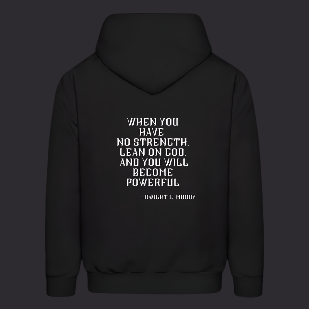 'Lean on God' Classic Black Hoodies Survive Collection - black