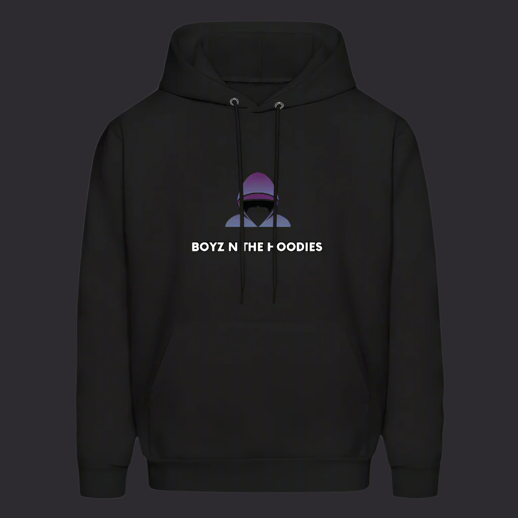 Boyz N The Hoodies Classic Design Black Hoodies (Front only) - black
