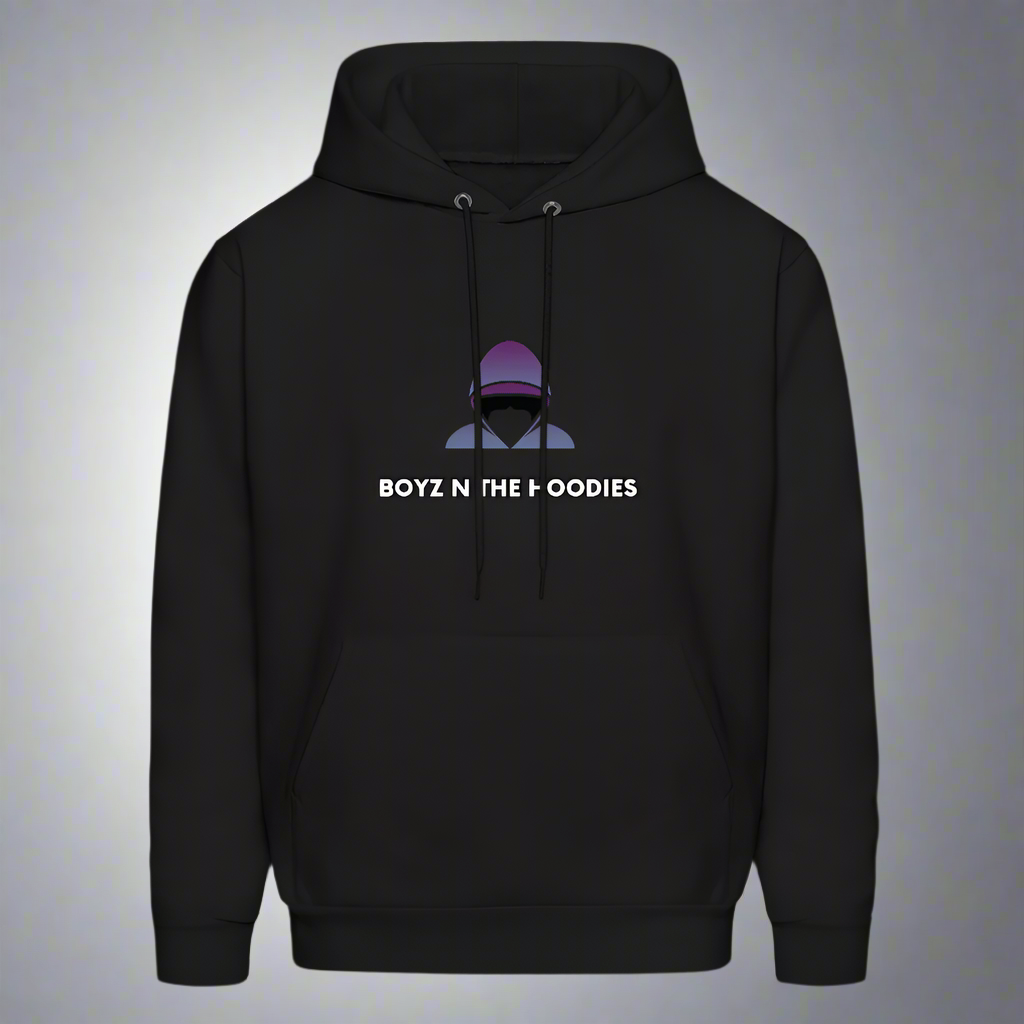 Boyz N The Hoodies Classic Design Black Hoodies (Front only) - black