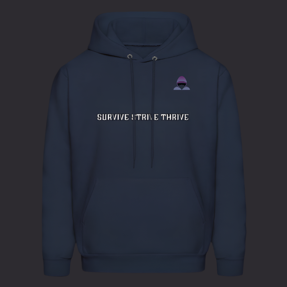 Navy Boyz N The Hoodies Motto Navy Blue Hoodie Classic Design - navy