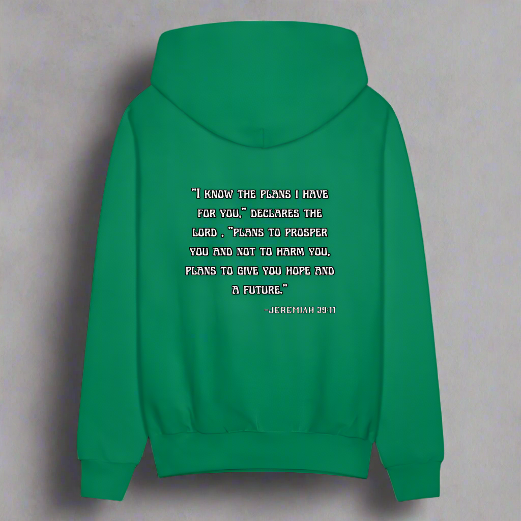'I know the plans' Kelly Green Hoodie Thrive Collection - kelly green