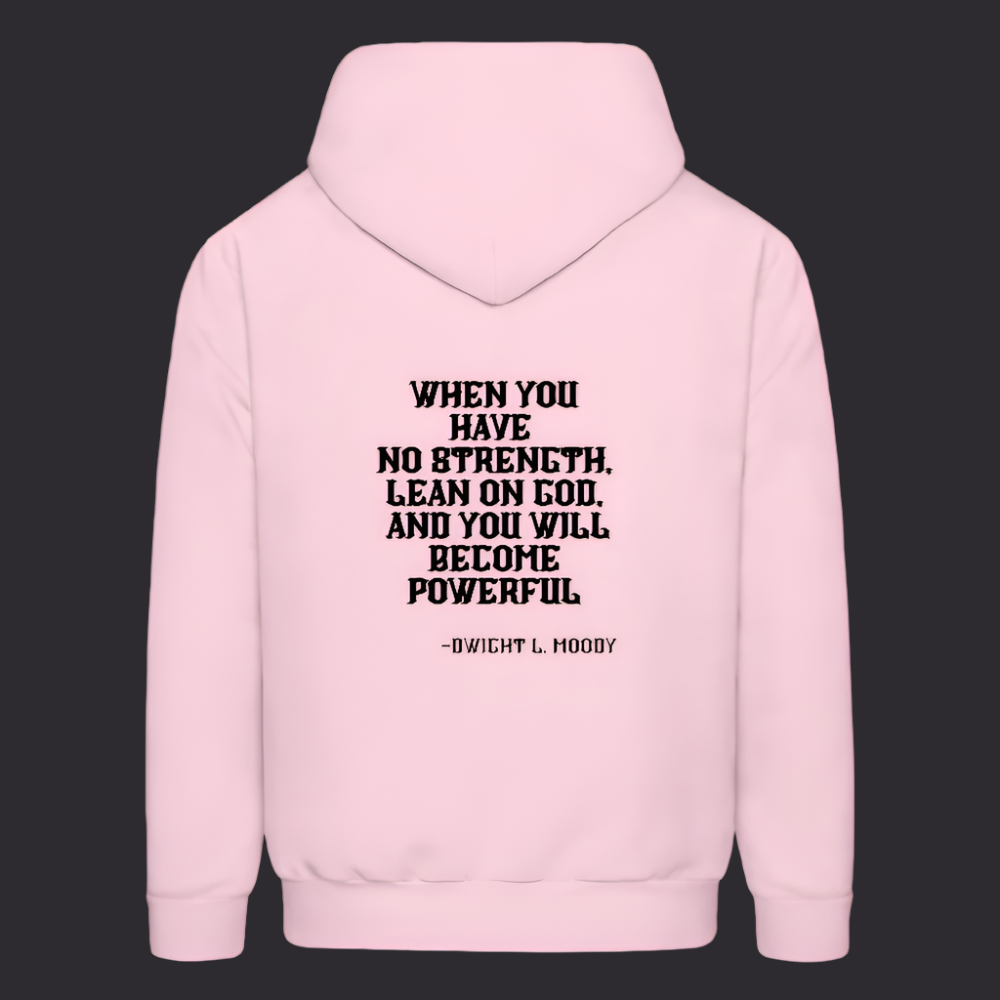 'Lean on God' Pink Hoodies Survive Collection - pale pink