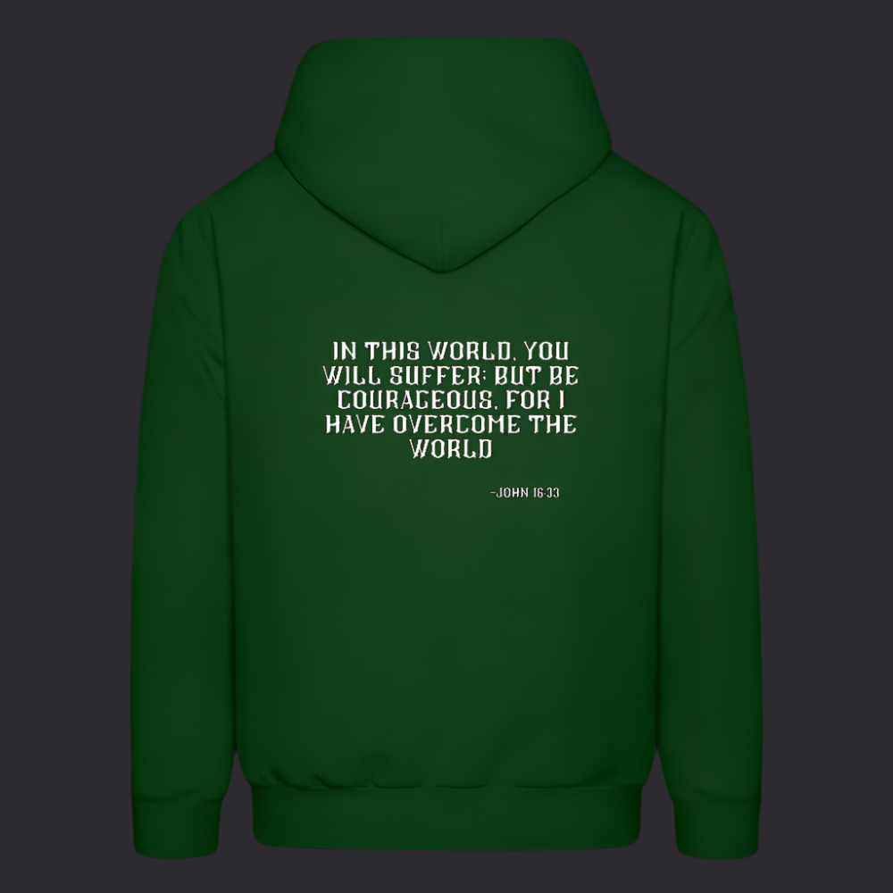 'Be Courageous' Forest Green Hoodie Survive Collection - forest green