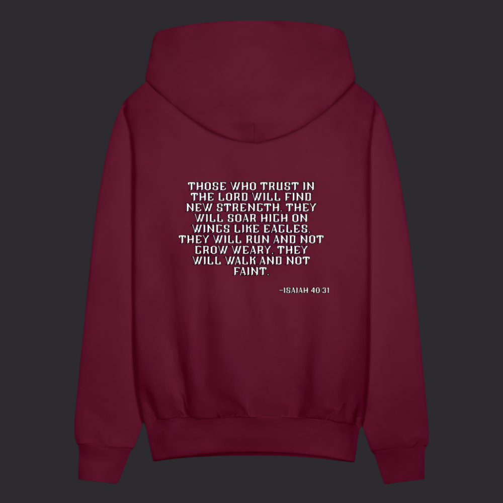 'Trust in the Lord' Burgundy Hoodie Strive Collection - burgundy