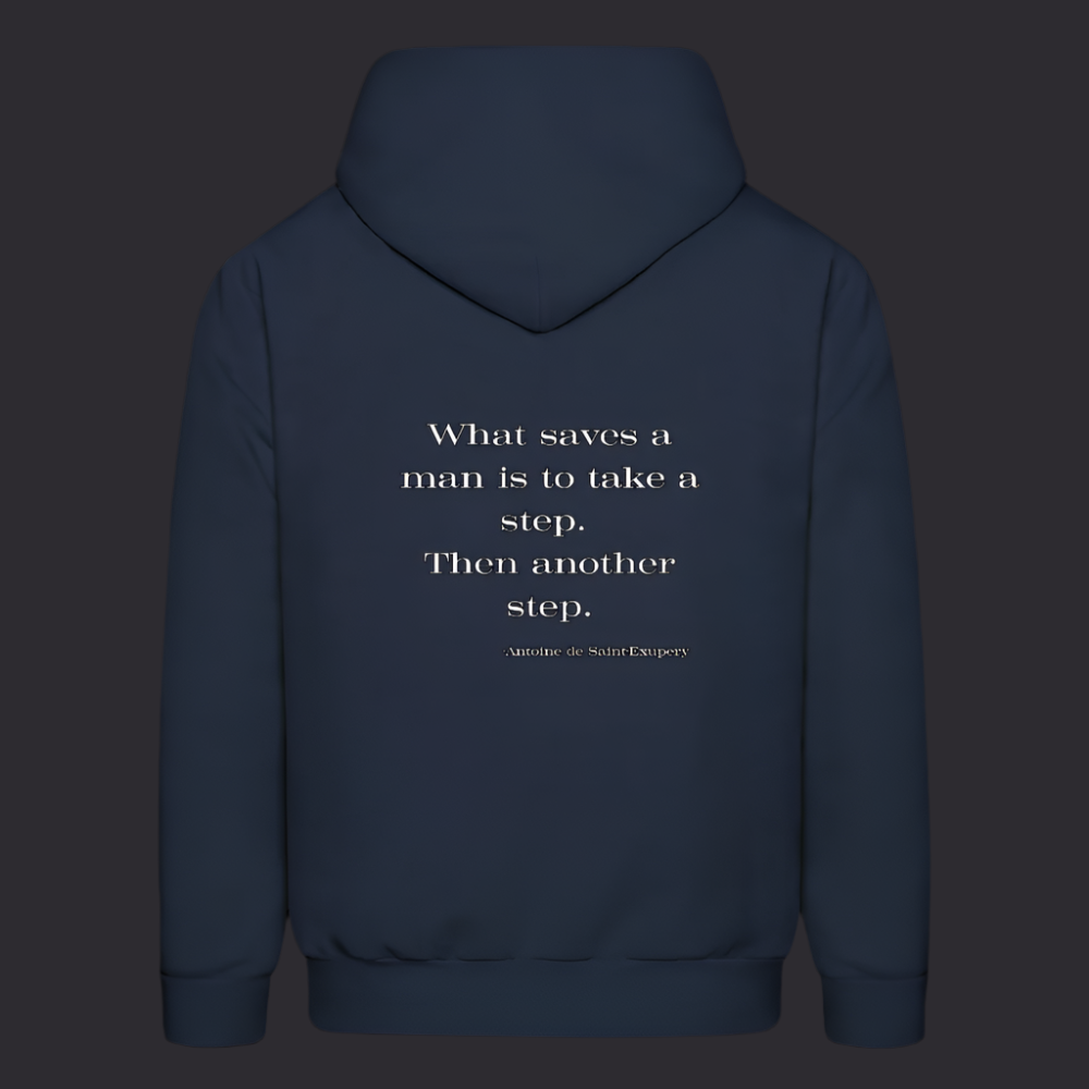 'What saves a man' Navy Blue Hoodie Survive Collection - navy