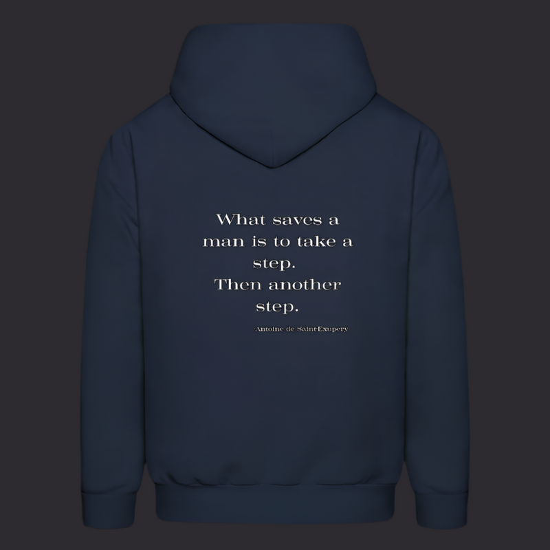 What Saves a Man Hoodie - Navy Blue