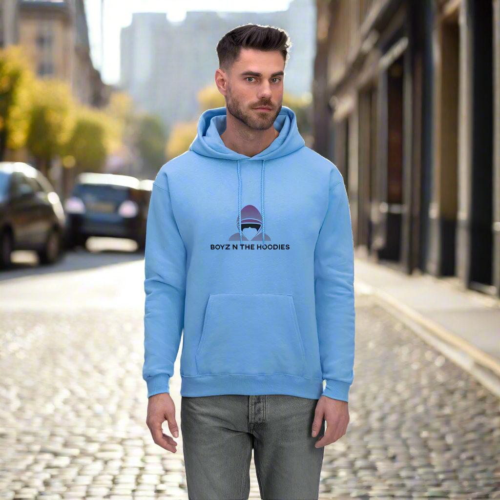 Boyz N The Hoodies Classic Design Carolina Blue Hoodies (Front only) - carolina blue