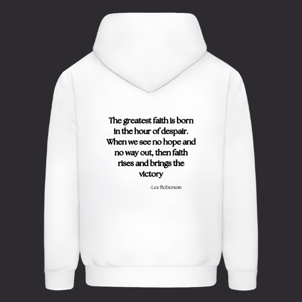 'The Greatest Faith' Classic White Hoodie Survive Collection - white