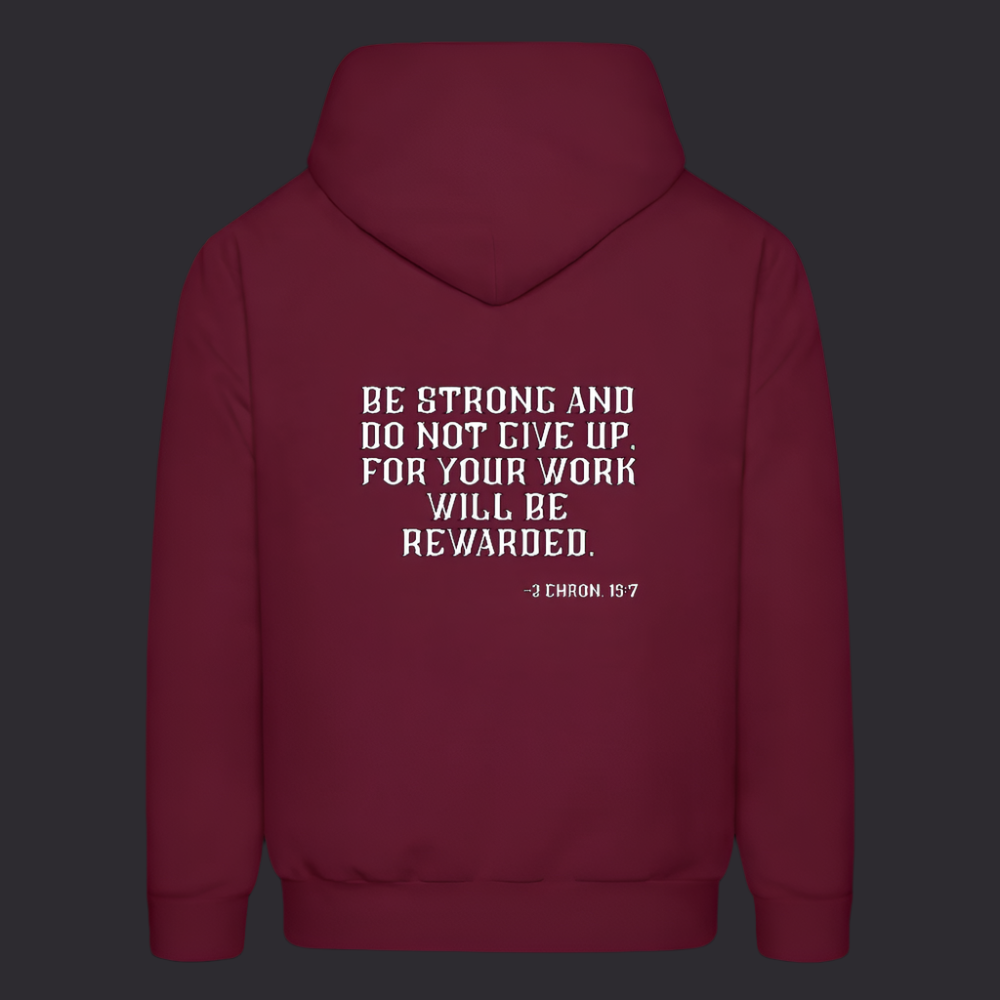 'Be Strong' Burgundy Hoodie Survive Collection - burgundy