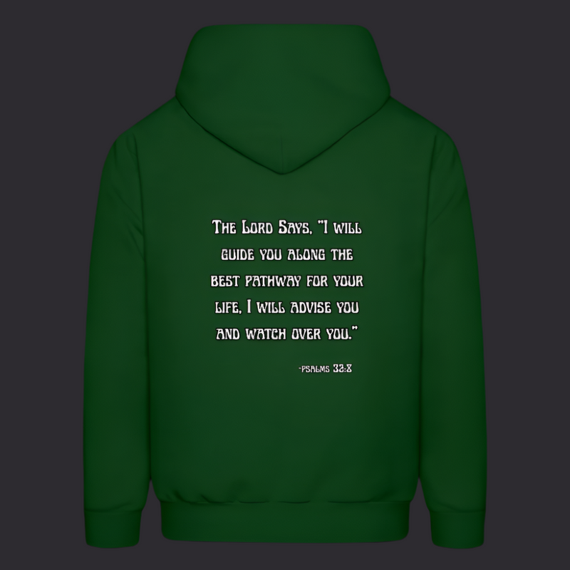 'I will guide you' Hoodies - Forest Green