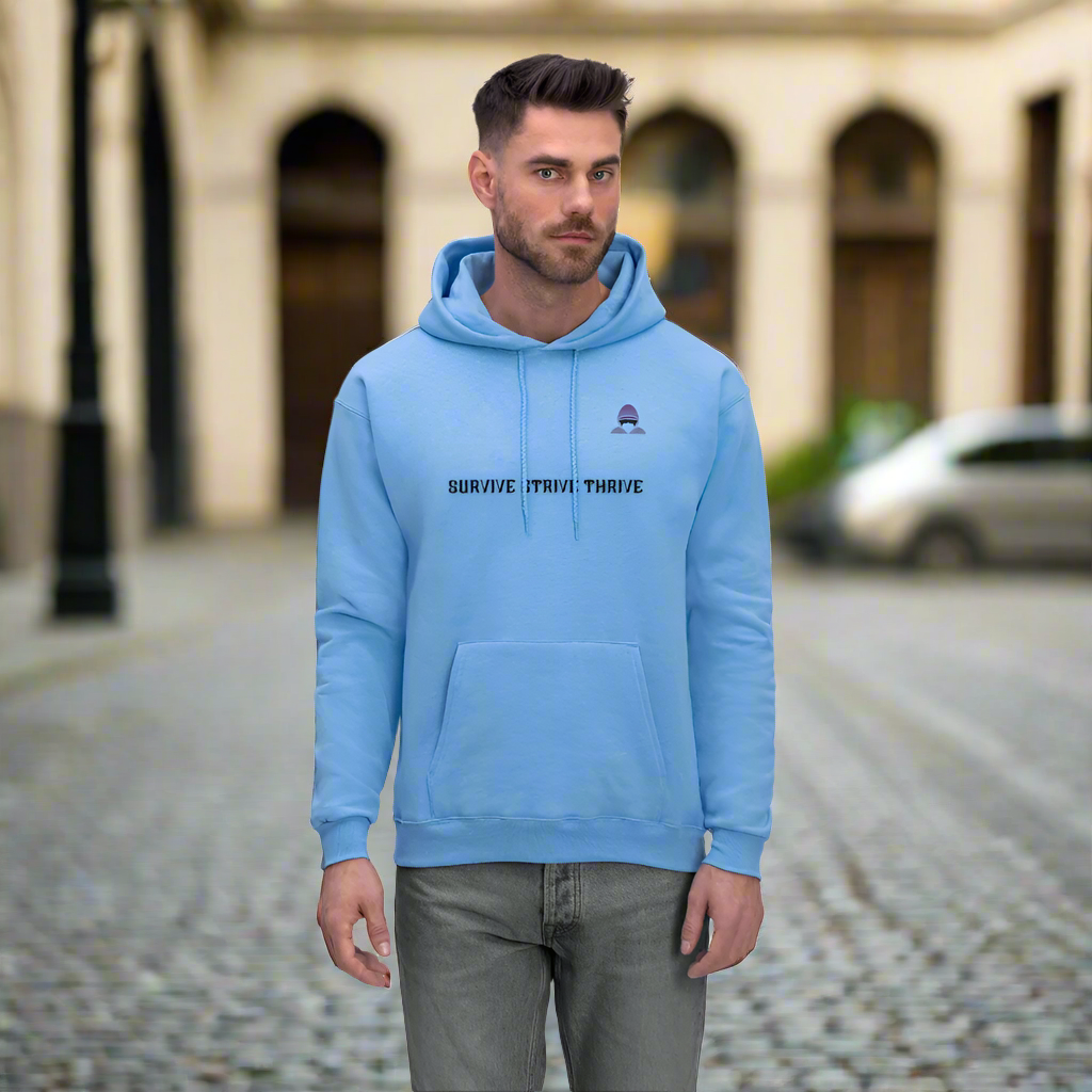 Boyz N The Hoodies Motto Carolina Blue Hoodie with Classic Design - carolina blue