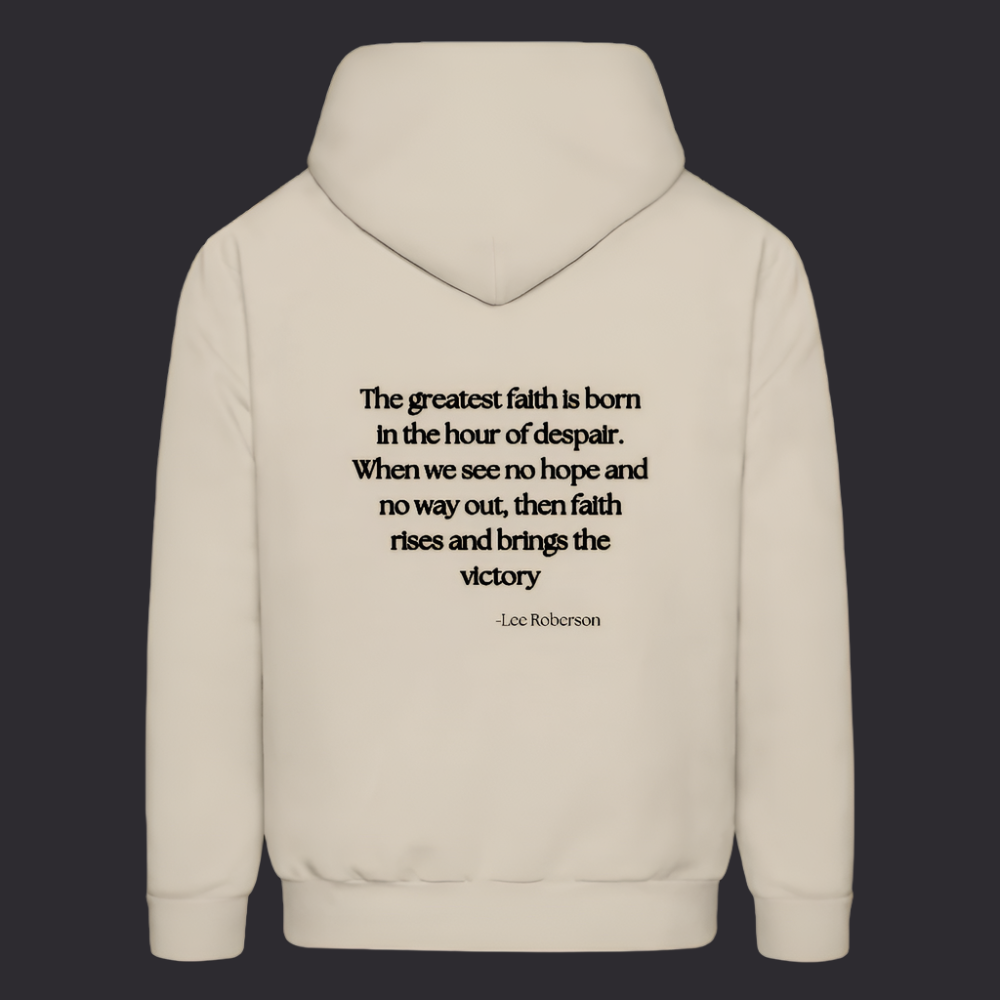 'The Greatest Faith' Sand Color Hoodie Survive Collection - Sand