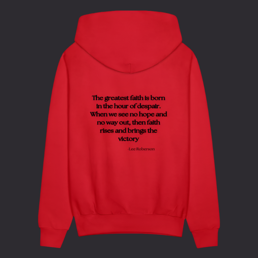 'The Greatest Faith' Classic Red Hoodie Survive Collection - red