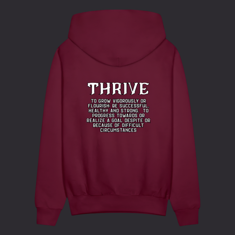 brdy thrv Boyz N The Hoodies Burgundy Thrive Hoodie - burgundy