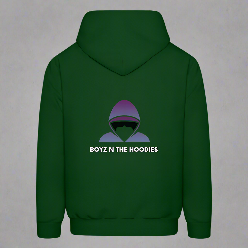 Boyz N The Hoodies Motto Forest Green Hoodie Classic Design - forest green