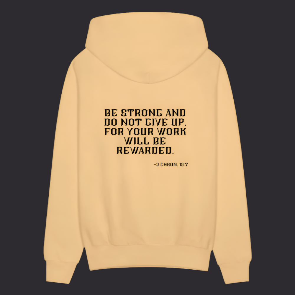 'Be Strong' Light Gold Hoodie Survive Collection - light gold 
