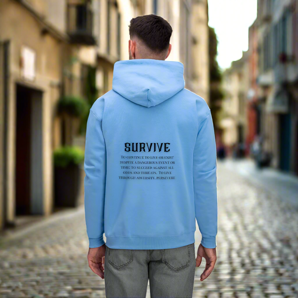 Boyz N The Hoodies Carolina Blue Survive Hoodie - carolina blue