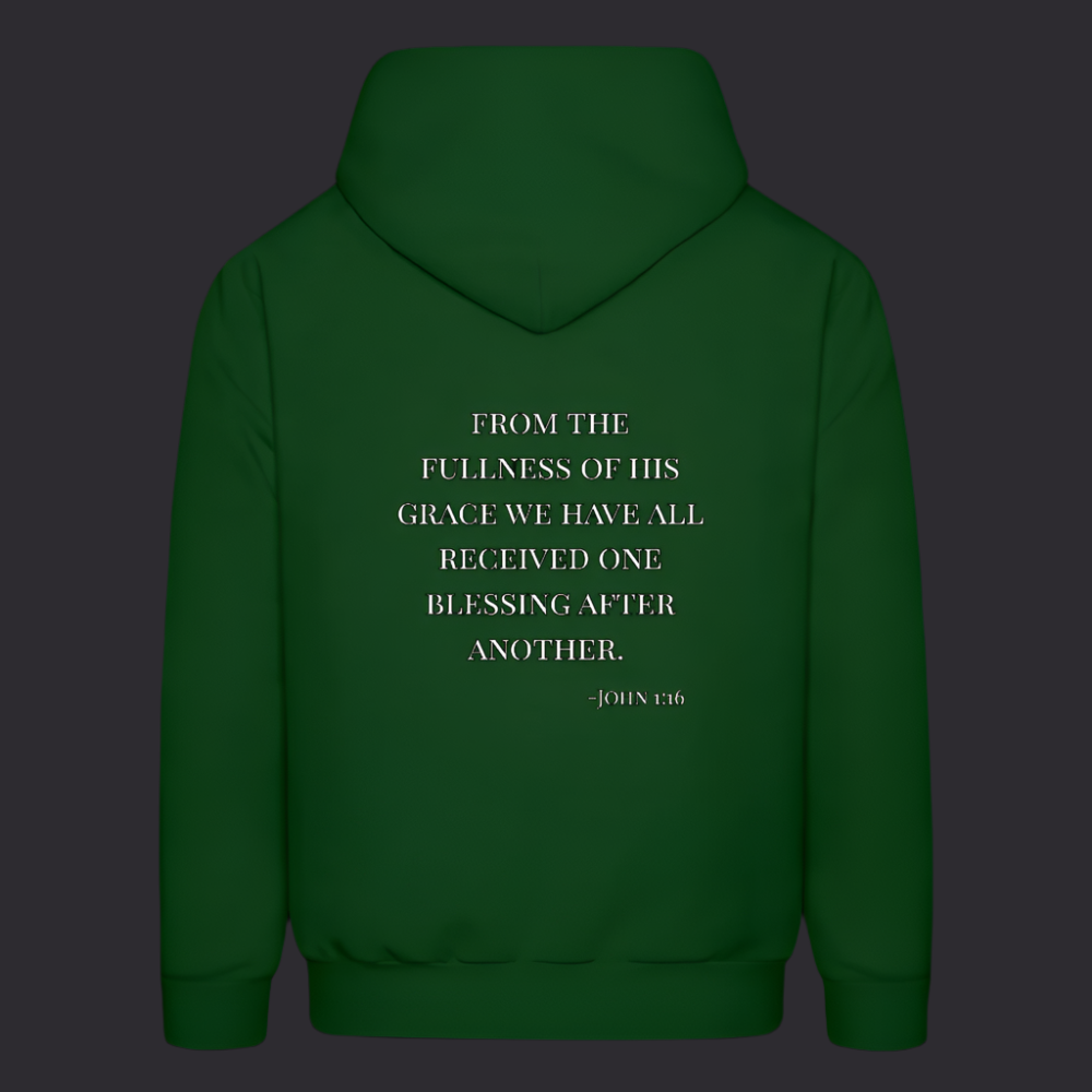 'Fullness of his Grace' Forest Green Hoodie Thrive Collection - forest green