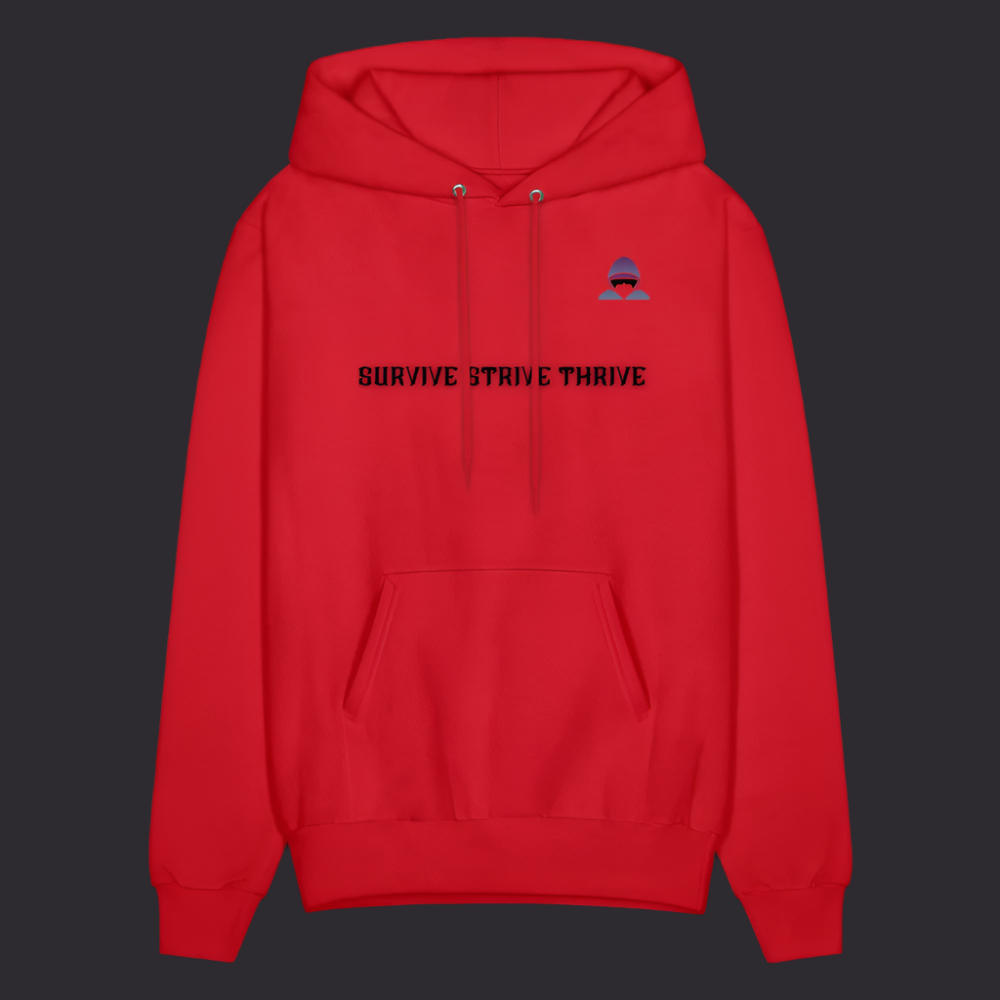 Boyz N The Hoodies Motto Red Hoodie Classic Design - red