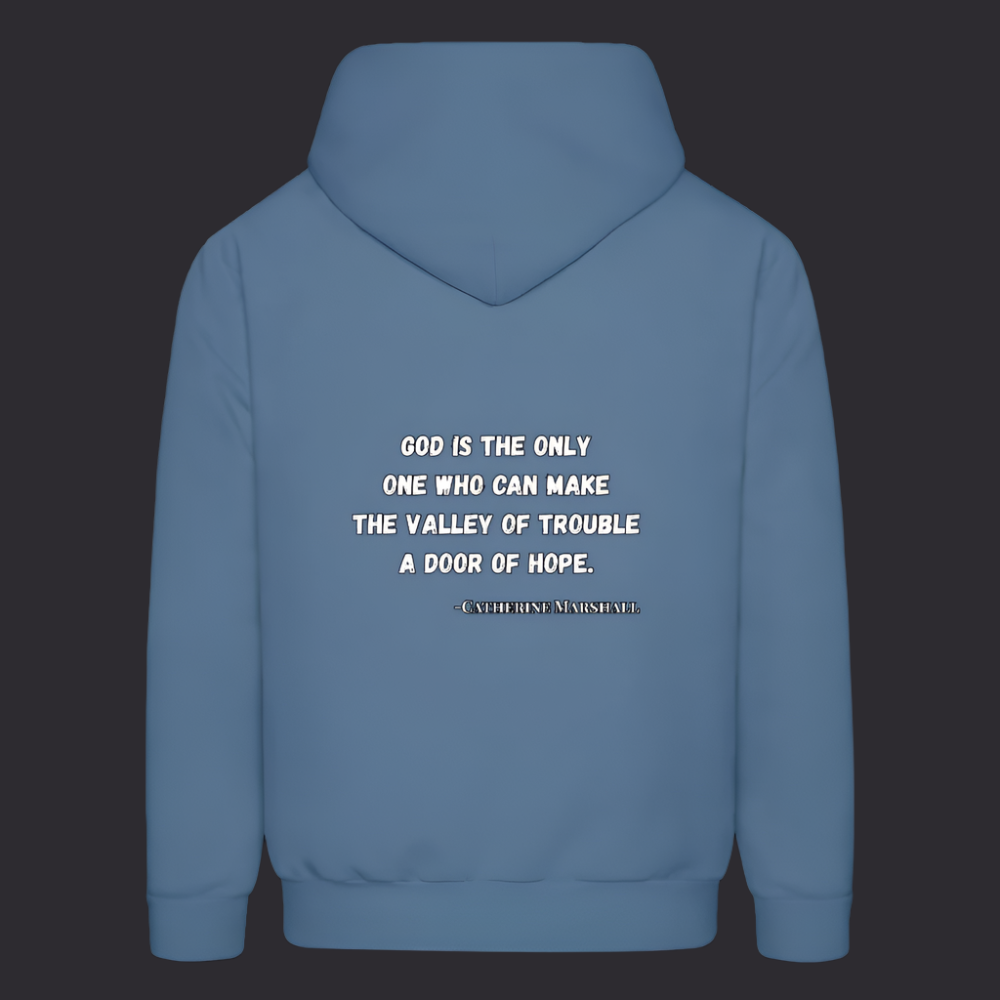 'God is the Only One' Denim Blue Hoodies Survive Collection - denim blue