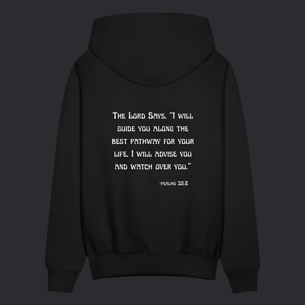 'I will guide you' Classic Black Hoodie Thrive Collection - black