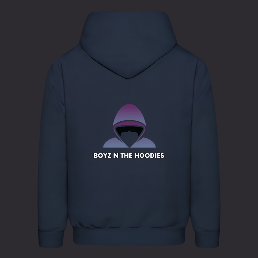 Navy Boyz N The Hoodies Motto Navy Blue Hoodie Classic Design - navy